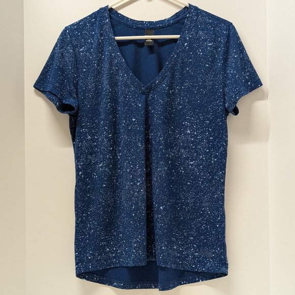 Adidas Flecks Deep V Neck Tee in Blue - Picture 3 of 16